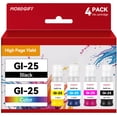 thumbnail image 1 of GI-25 GI 25 Ink Bottle Compatible for Canon GI 25 Ink for Pigment Ink Compatible with CAN0N MAXIFY GX2020 and GX1020 Inkjet Printers Ink （4 Pack）, 1 of 6