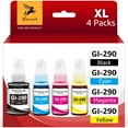 thumbnail image 1 of GI-290 G3200 G4210 Ink Refill Compatible for Canon GI-290 GI 290 GI290 290 Ink Bottles Kit Compatible for Canon PIXMA G3200 G4210 G4200 G2200 G1200 Printer (Black, C/M/Y Color Ink, 4-Pack), 1 of 7