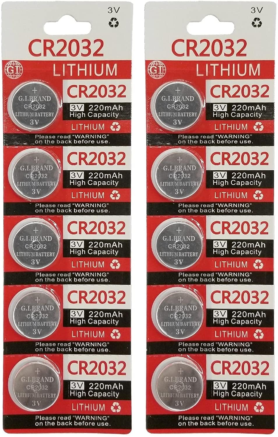 Maxell CR2032 3 Volt Lithium Coin Battery - 2 Pack - FREE Shipping