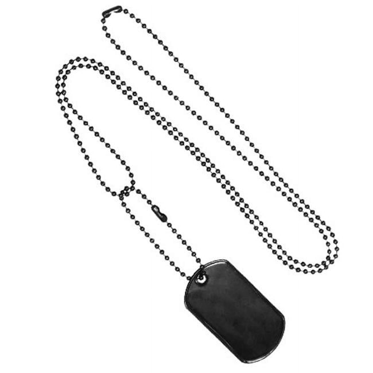 GI Black Stainless Dog Tag Chain 2 Pieces