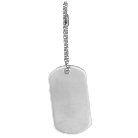 GI Dog Tag 100 Pack - Stainless Silver 100 Pack