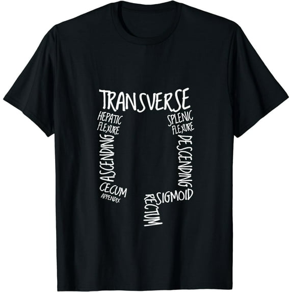 GI Endoscopy Nurse Endo Tech Colonoscopy Map Colon Anatomy T-Shirt