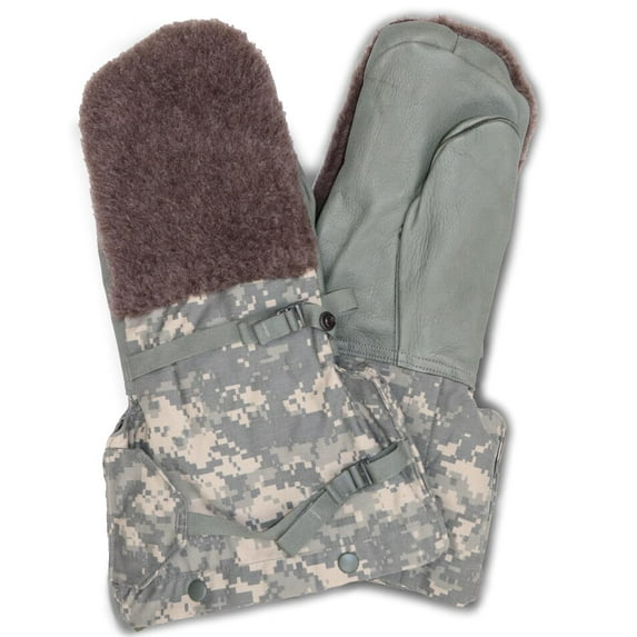 GI Flyers Extreme Cold Weather Mitten Set, Removeable Liner, Made in USA, ACU, Size Small