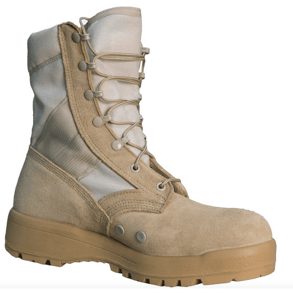 GI Hot Weather Combat Boots, Full Grain Leather, and 100 Denier Cordura Slip-Resistant outsole, Made in USA— Slightly Blemished