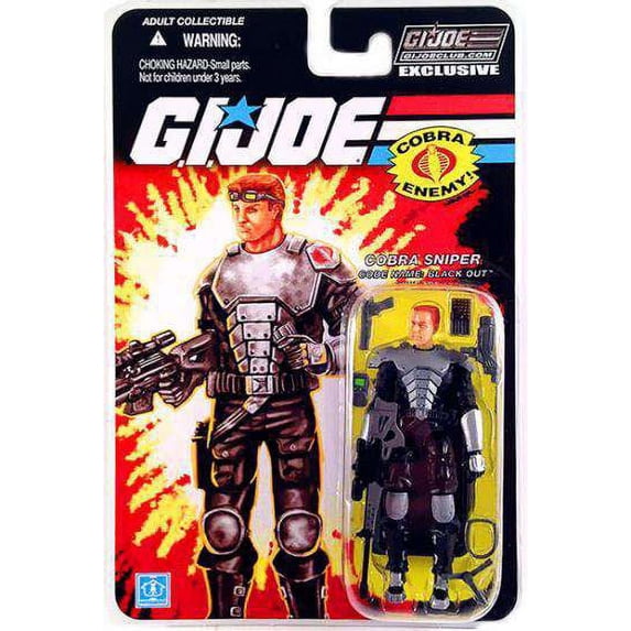 Hasbro GI Joe: Blackout Action Figure, with Exclusive Cobra Sniper