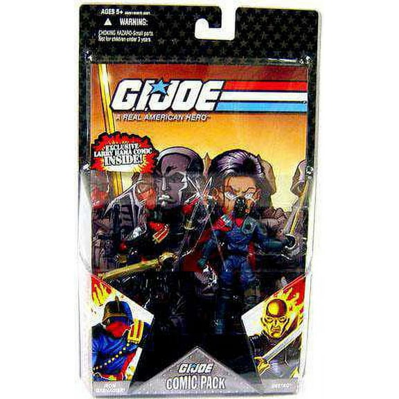 GI Joe 25th Anniversary Wave 5 Comic Pack Destro & Iron Grenadier Action Figure 2-Pack (Black Head Variant)