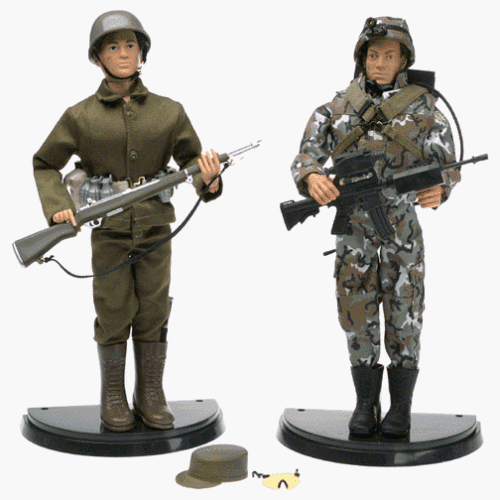 G I Joe 35th Anniversary Land Warriors Action Figure 2 pack Then