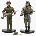 thumbnail image 1 of G I Joe 35th Anniversary Land Warriors Action Figure 2 pack Then and Now Caucasian, 1 of 2