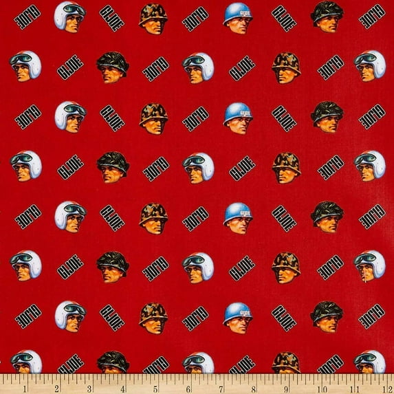GI Joe Adventure GI Joe Red Quilt Fabric