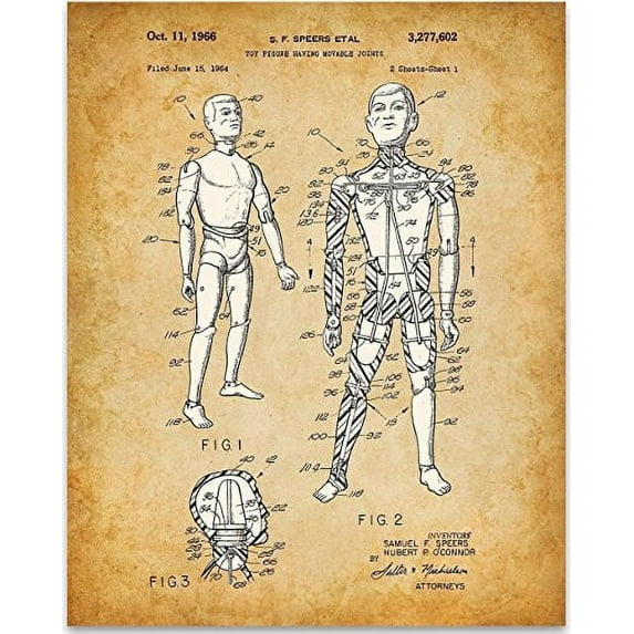 GI Joe Art Print - 11x14 Unframed Patent Print - Great Gift for Toy Collectors