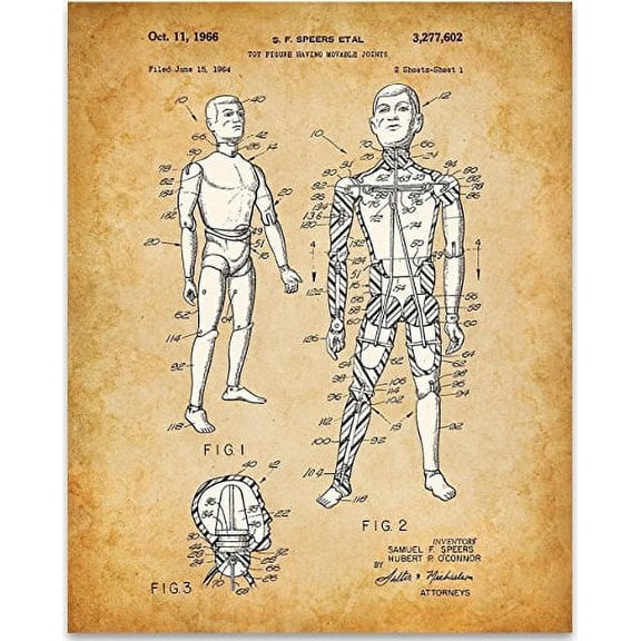 GI Joe Art Print - 11x14 Unframed Patent Print - Great Gift for Toy Collectors