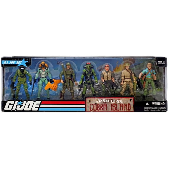 Action Figure Box Set GI Joe Assault on Cobra Island Action Figure Boxed Set - Walmart.com