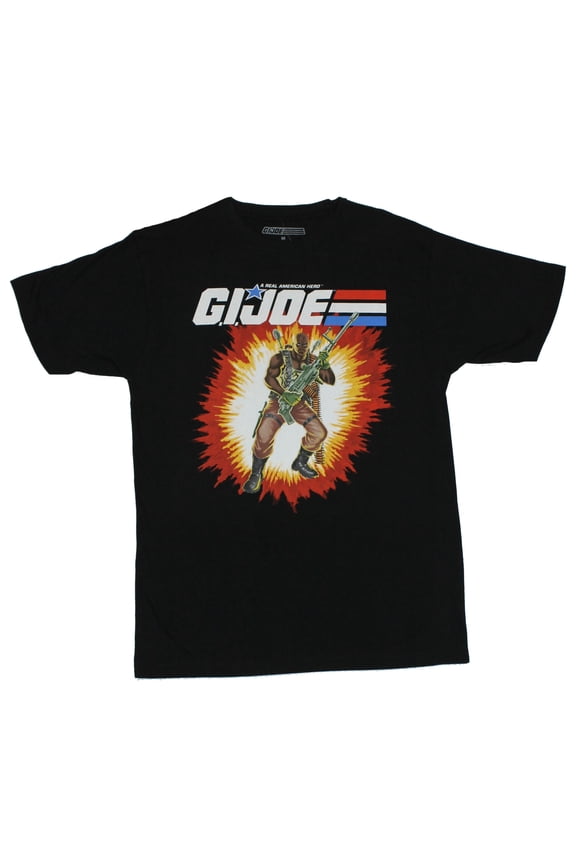 GI Joe (G.I. Joe)  Mens T-Shirt - Roadblock Action Figure Package Artwork (Small)