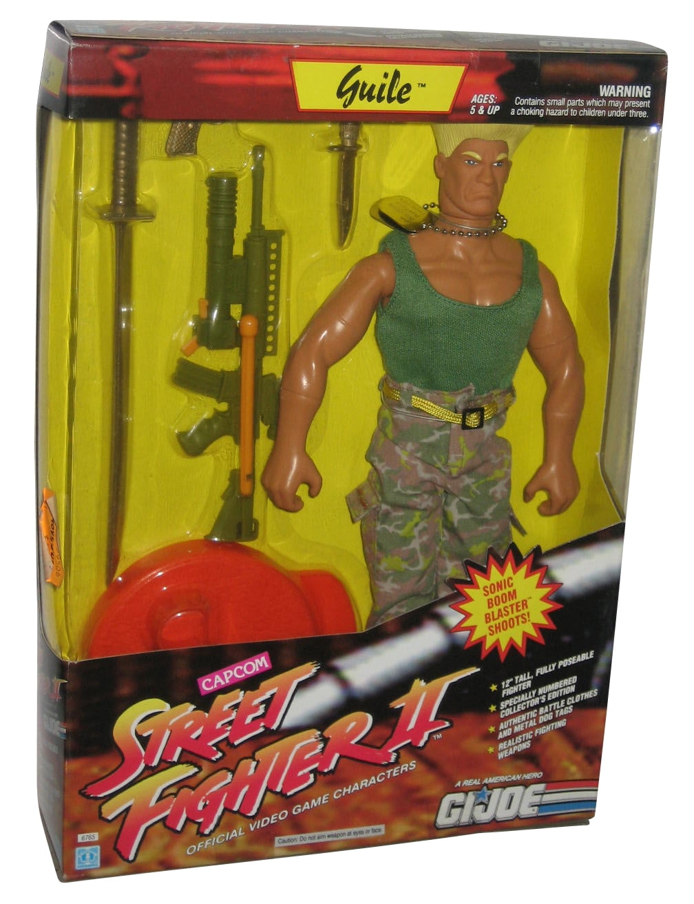 12 Inch Poseable Street fighter Colonel Guile Special Forces Commander New