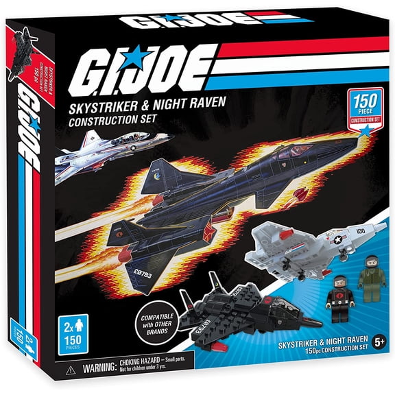 Hasbro GI Joe Skystriker & Night Raven 150 Pieces Construction Set Age 5 & Up