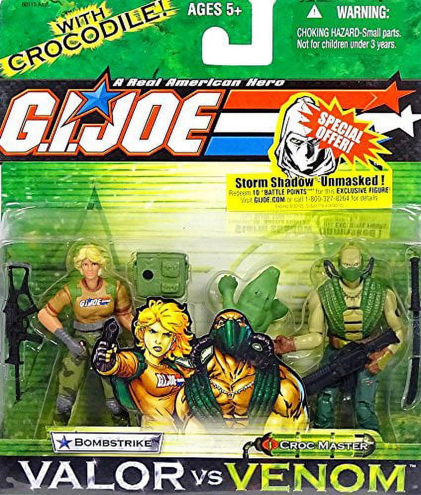 GI Joe Valor Vs. Venom Bombstrike & Croc Master Action Figure Set