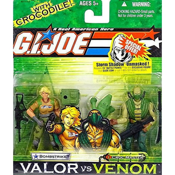 GI Joe Valor Vs. Venom Bombstrike & Croc Master Action Figure Set