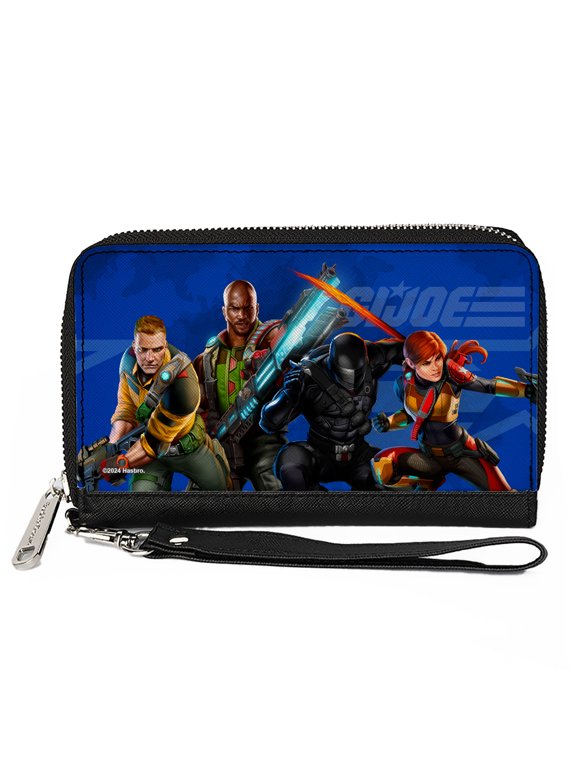 GI Joe Wallet, Bifold, GI Joe Unit Agents Group Pose and Logo Blues, Vegan Leather