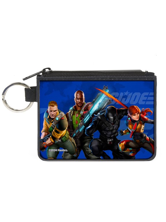 GI Joe Wallet, Coin Purse, GI Joe Unit Agents Group Pose and Logo Blues, Canvas