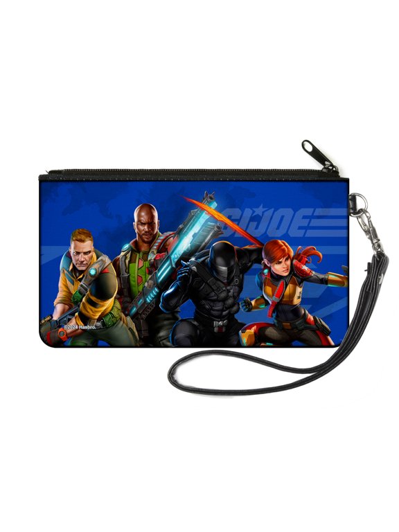 GI Joe Wallet, Zip Pouch, GI Joe Unit Agents Group Pose and Logo Blues, Canvas