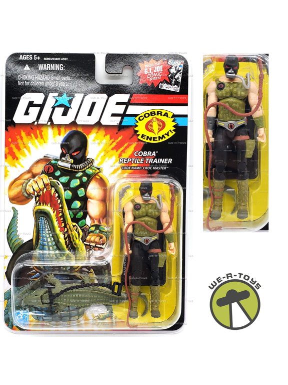 GI Joe Cobra Enemy Cobra Reptile Trainer Croc Master Action Figure Hasbro #34120