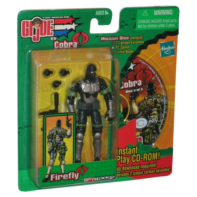 GI Joe vs Cobra Firefly Hasbro Figure Set w/ Mission Disk 3 CD-Rom