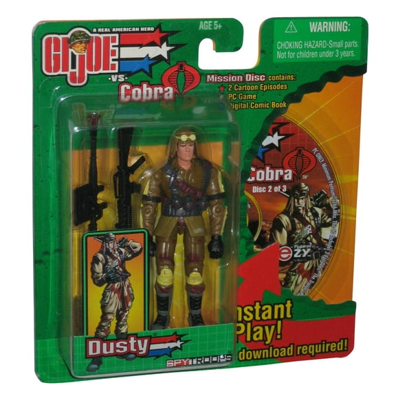 GI Joe vs Cobra Spytroops Dusty Hasbro Figure w/ Mission Disc 2 CD-Rom