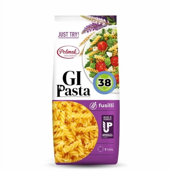 GI Pasta, High Protein & Fibre, Low Glycaemic Index & Low Carb Fusilli 250g, British Import (Pack of 3)