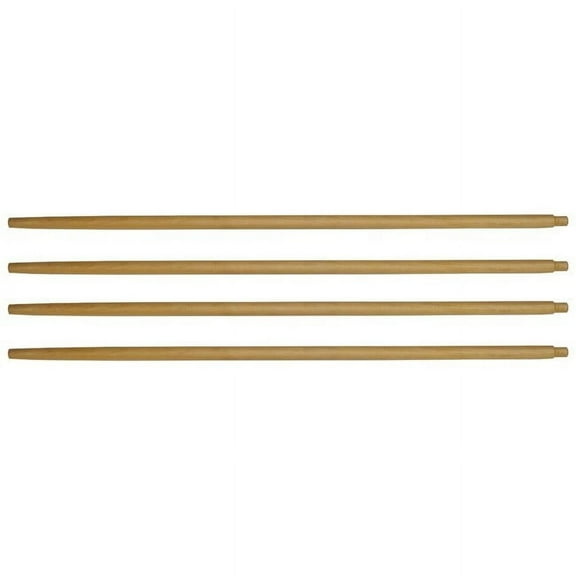 GI Pinewood Folding Cot Mosquito Bar Poles, 30" x 1" Wooden Sticks Natural Finish, Made in USA, 4 Pack