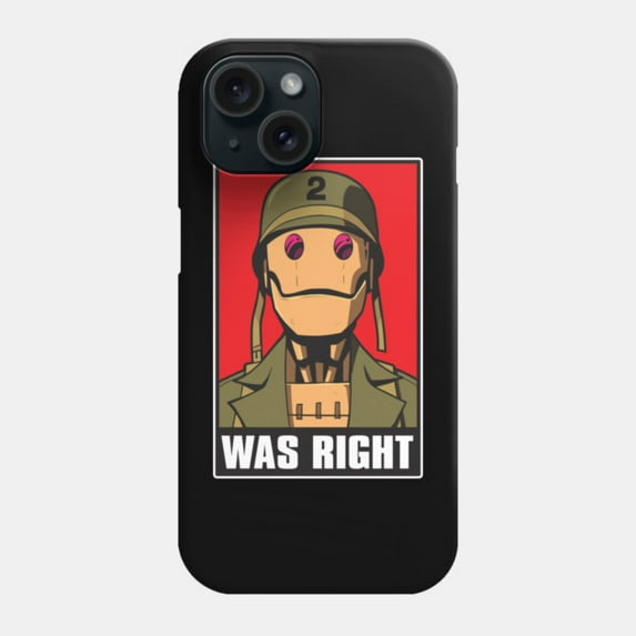GI Robot Was Right Protective Cover for iPhone 11–17 Pro Max Retro Comic Design