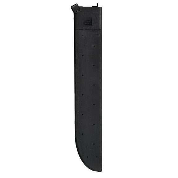 GI Type Black Plastic Machete Sheath with Sharpener & Pistol Belt Clip