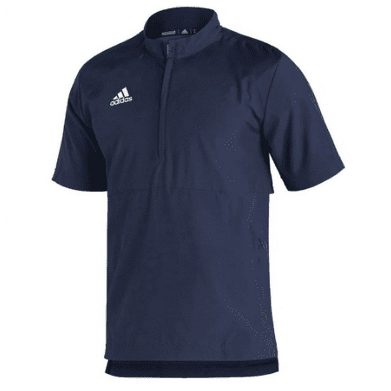 GI6790 Adidas Sideline 21 Short Sleeve 1 4 Zip Pullover Blue White XL