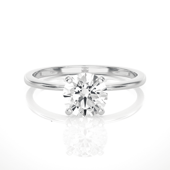 GIA Certified 1 1/4 Carat Lab Grown Diamond Classic Solitaire Engagement Ring for Women in 14k White Gold (D-E, VVS1-VVS2, cttw) Promise or Anniversary Ring Size 6.75 by Privosa Fine Jewelry
