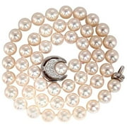 GIA Certified 53 Natural Akoya Pearls Necklace Saltwater Pintada Fucata 18kt