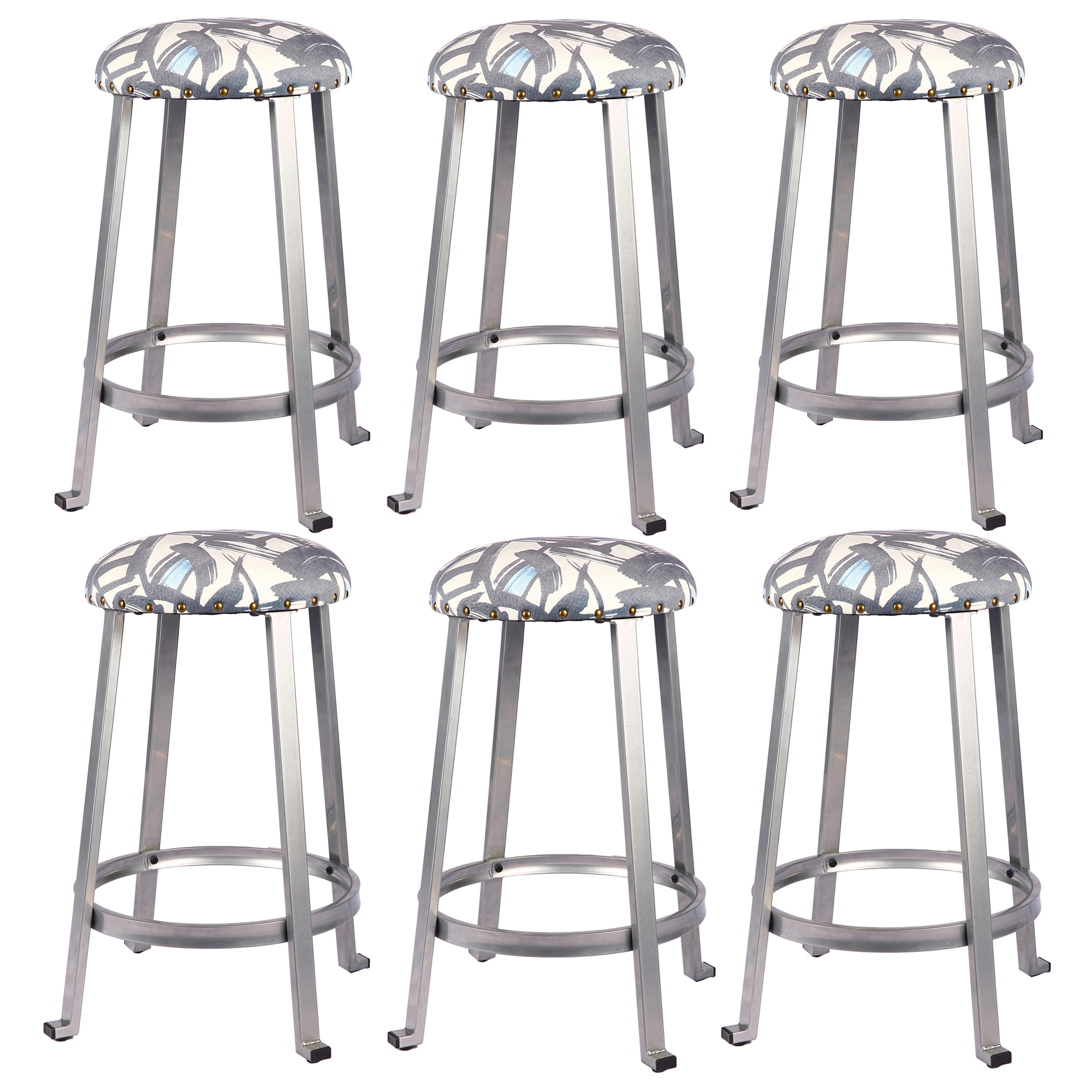 GIA Design Group 24 Inch Round Backless Counter Height Stool with