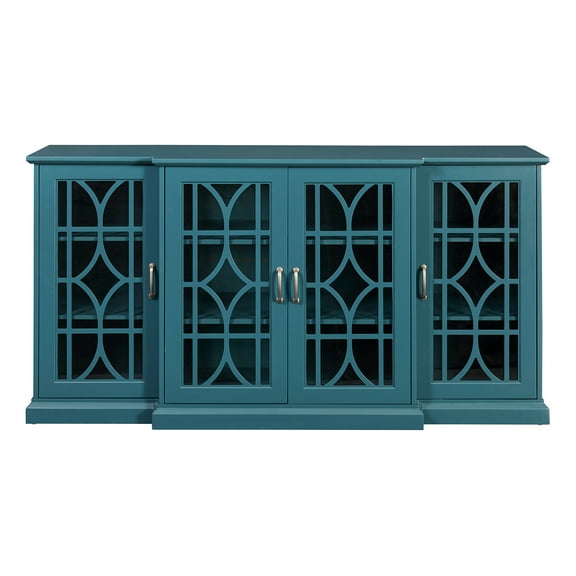 GIA Design Group 4 Door Tier Modern Sideboard Buffet Stand for Storage, 63 inch, Blue