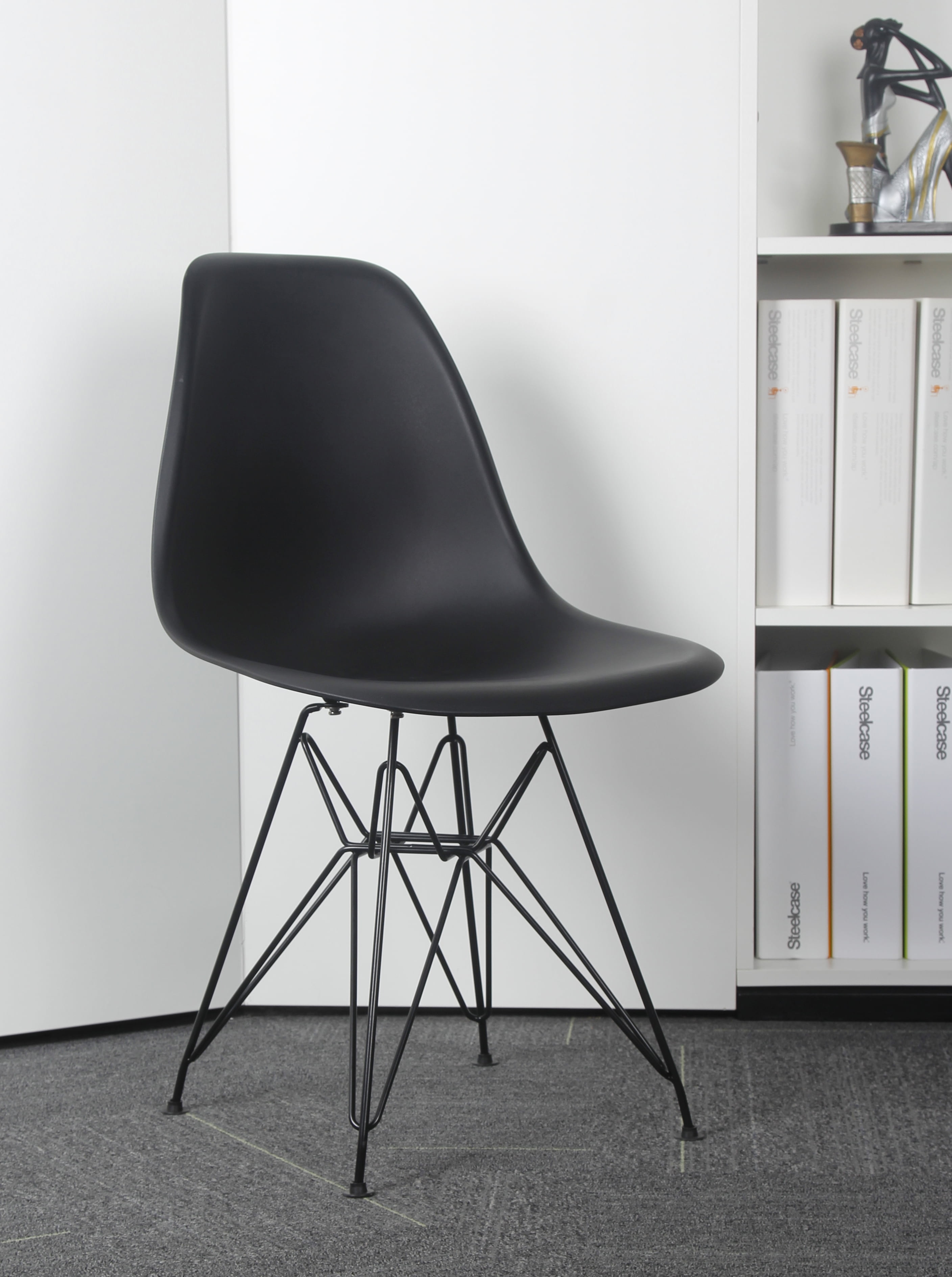 GIA Design Group Black Dining Room Kitchen Chairs with Black Legs ...