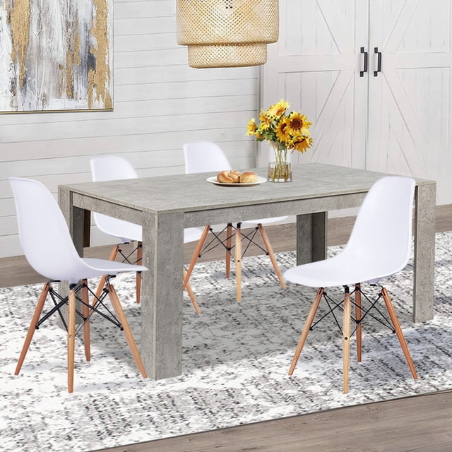 5-Piece Industrial Dining Set – Counter Height Table & 4 Nesting Chairs For Small Spaces