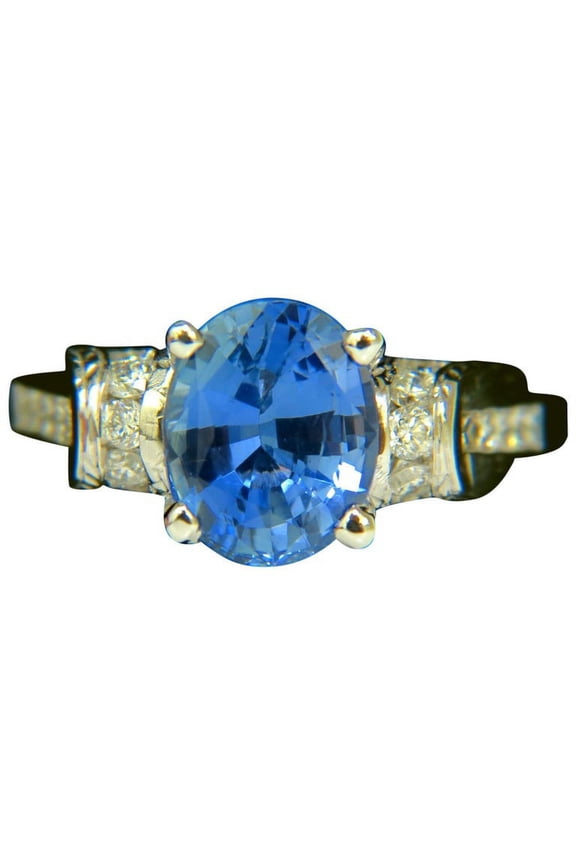 GIA NO HEAT 4.75CT NATURAL SAPPHIRE DIAMOND RING A+ CORNFLOWER UNHEATED