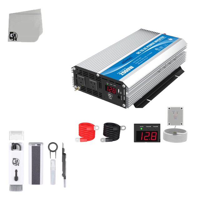 GIANDEL 2000W Power Inverter 12V DC to 120V AC, ETL Listed, with Remote