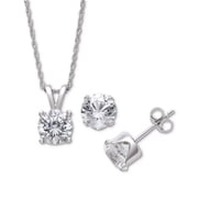 GIANI BERNINI Lab-Created Sapphire Earring & Pendant Necklace Sterling