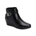 thumbnail image 1 of GIANI BERNINI Womens Black Buckle Accent Strappy Cherub Round Toe Zip-Up Booties 8.5 M, 1 of 4