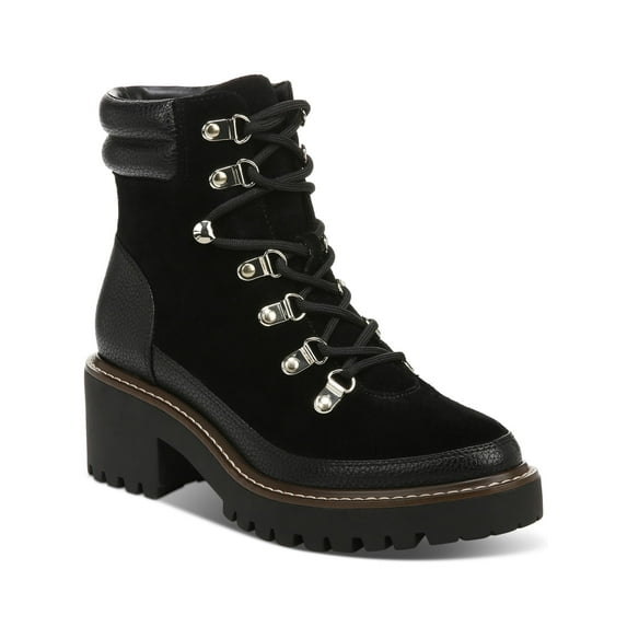GIANI BERNINI Womens Black Cushioned Arch Support Maddyson Round Toe Block Heel Lace-Up Boots Shoes 10 M