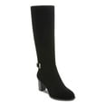 thumbnail image 1 of GIANI BERNINI Womens Black Goring Button Accent Lennoxx Round Toe Block Heel Zip-Up Leather Dress Boots 11 M, 1 of 4