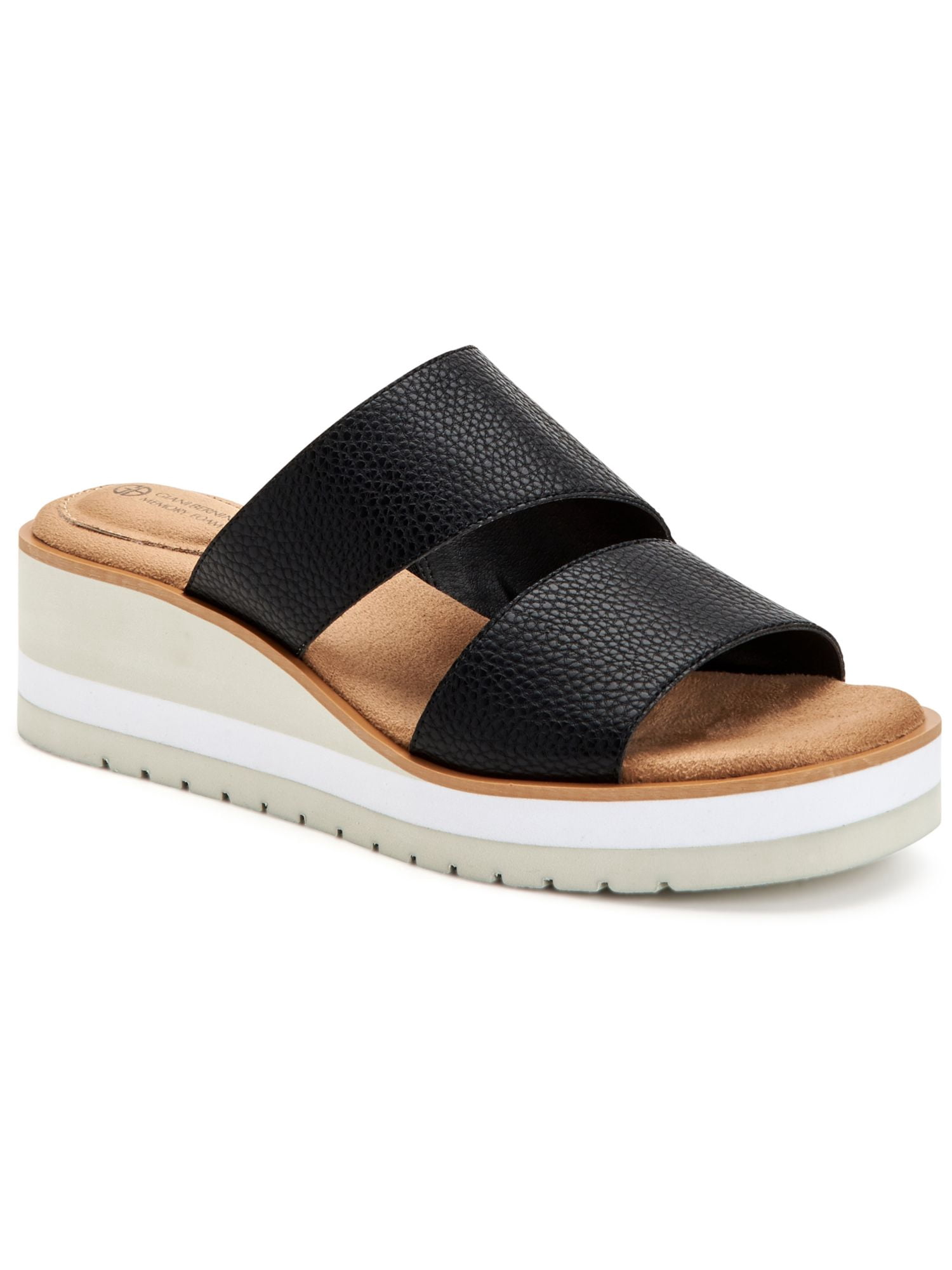 LUCKY BRAND Womens Stucco Beige Snake Embossed Asymmetrical Strappy Darli Round Toe Wedge Slip On Leather Slingback Sandal M main image 1
