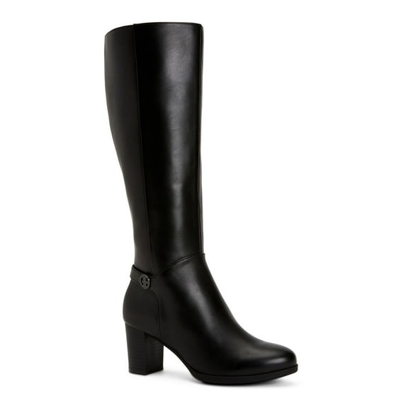 GIANI BERNINI Womens Black Slip Resistant Comfort Adonnys Round Toe Block Heel Zip-Up Leather Dress Boots 11 M