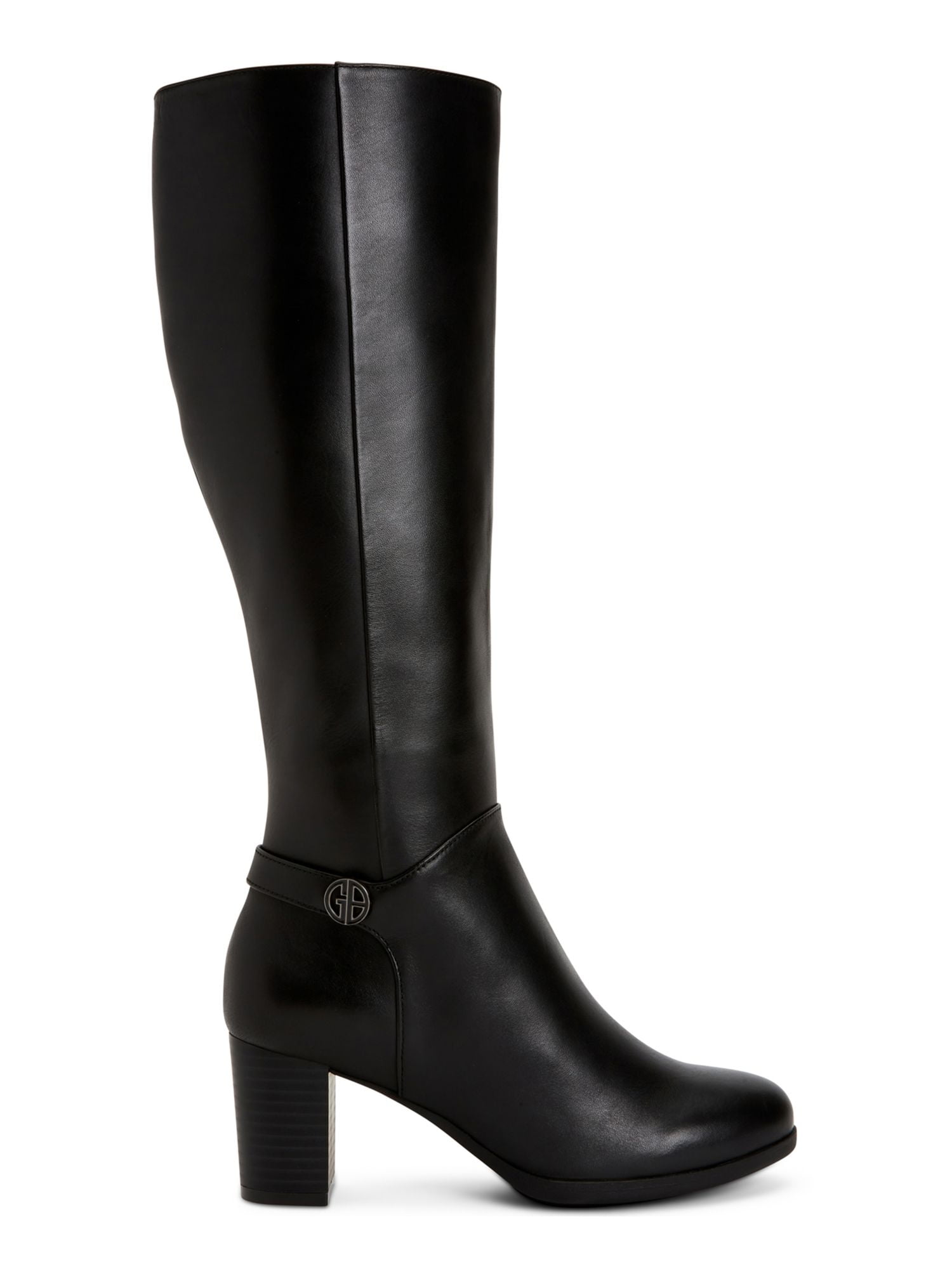 GIANI BERNINI Women's Black Leather Dress Boots, Slip Resistant ...