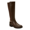 thumbnail image 1 of GIANI BERNINI Womens Brown Buckle Accent Barnibee Round Toe Block Heel Zip-Up Leather Riding Boot 5 M, 1 of 4