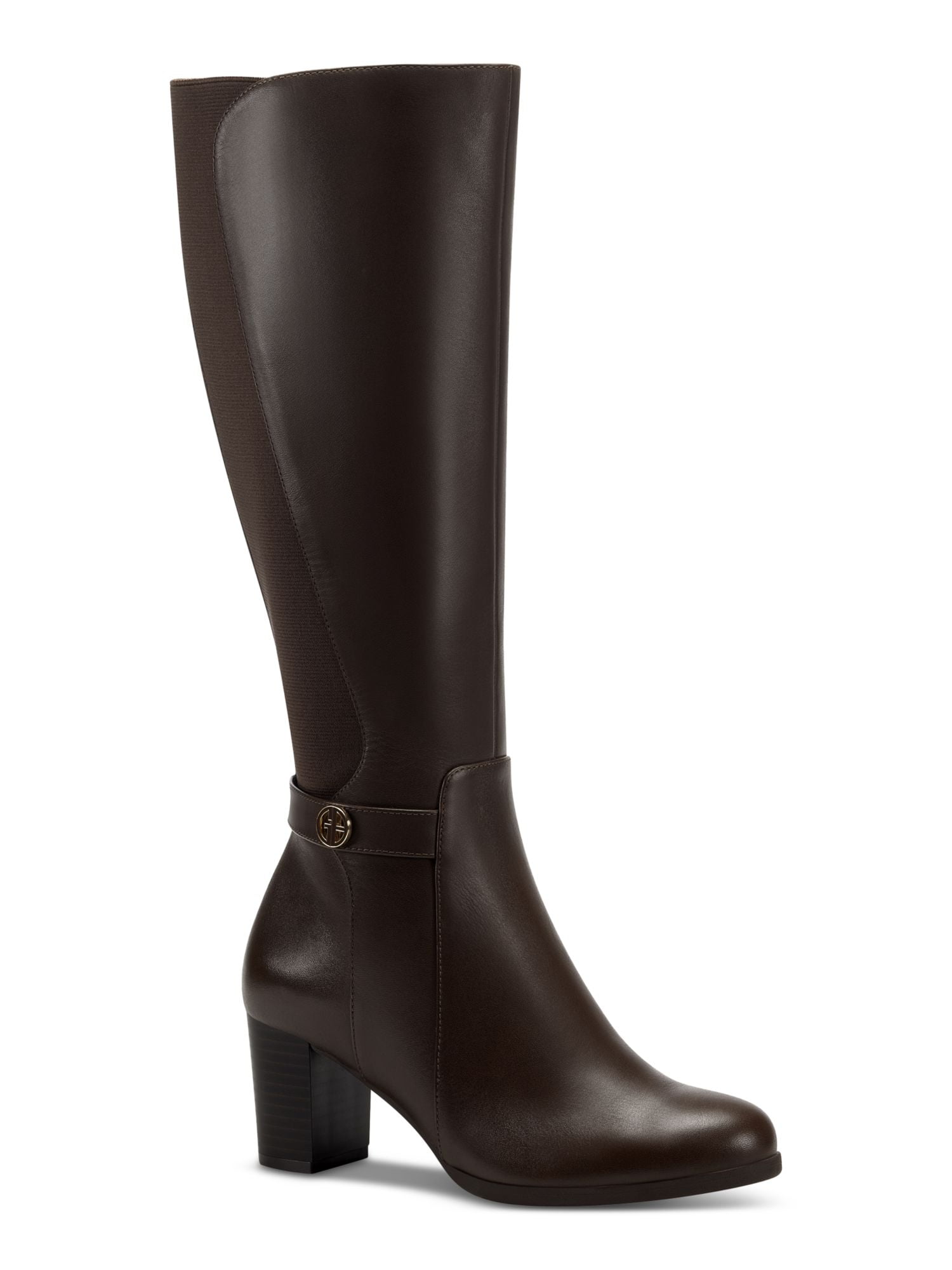IMPO Womens Brown Cushioned Reiley Round Toe Zip-Up Riding Boot M