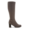thumbnail image 1 of GIANI BERNINI Womens Gray Slip Resistant Goring Adonnys Round Toe Block Heel Zip-Up Dress Boots 7.5 M, 1 of 4
